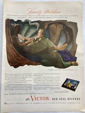 1945 Life Magazine Victor Red Seal Records RCA, Lauritz Melchior Album Print Ad