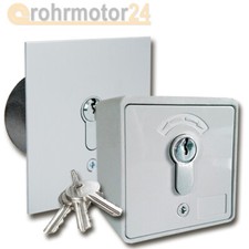 Unterputz Aufputz Schlüsseltaster Schlüsselschalter IP54 für Garagentor Motor