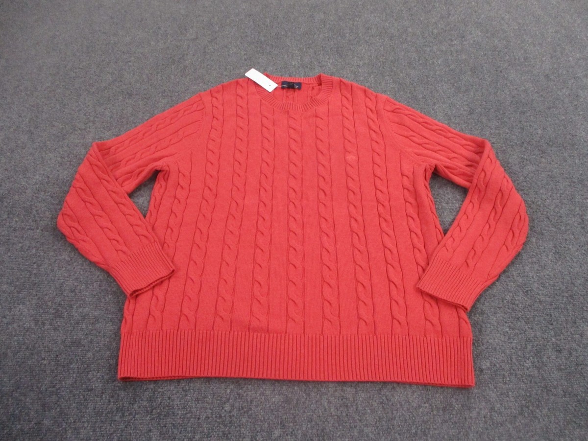 Brooks Brothers Sweater Adult L Pink Cable Knit Pullover