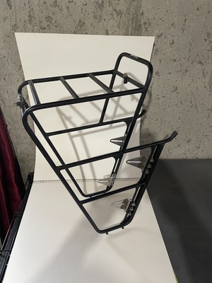 Porte-bagages Avant Pour Vélo/VTT - Support Panier - Capacité 15kg - Aluminium Noir - Neuf - Garantie 3 Ans