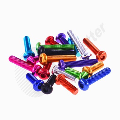 Pan Head Socket Cap Screws M3 Allen Bolt Hex Drive Aluminum Alloy L=6mm~30mm
