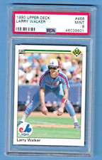 1990 Upper Deck Larry Walker Expos #466 Rookie PSA 9 #46039601 HOF 2020