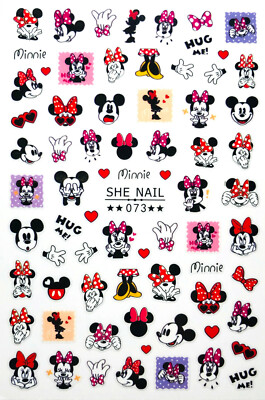 Nagelsticker Nail Art selbstklebend Mickey Minnie Mouse Comic Disney 073-0915