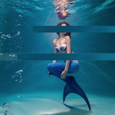 Tail Coda Da Sirena Sirenetta Coda Da Sirena Blu Traje Cola De