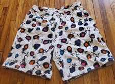 Vintage Not Guilty High Rise Denim Jean Shorts M 28" Waist Made In USA Colorful