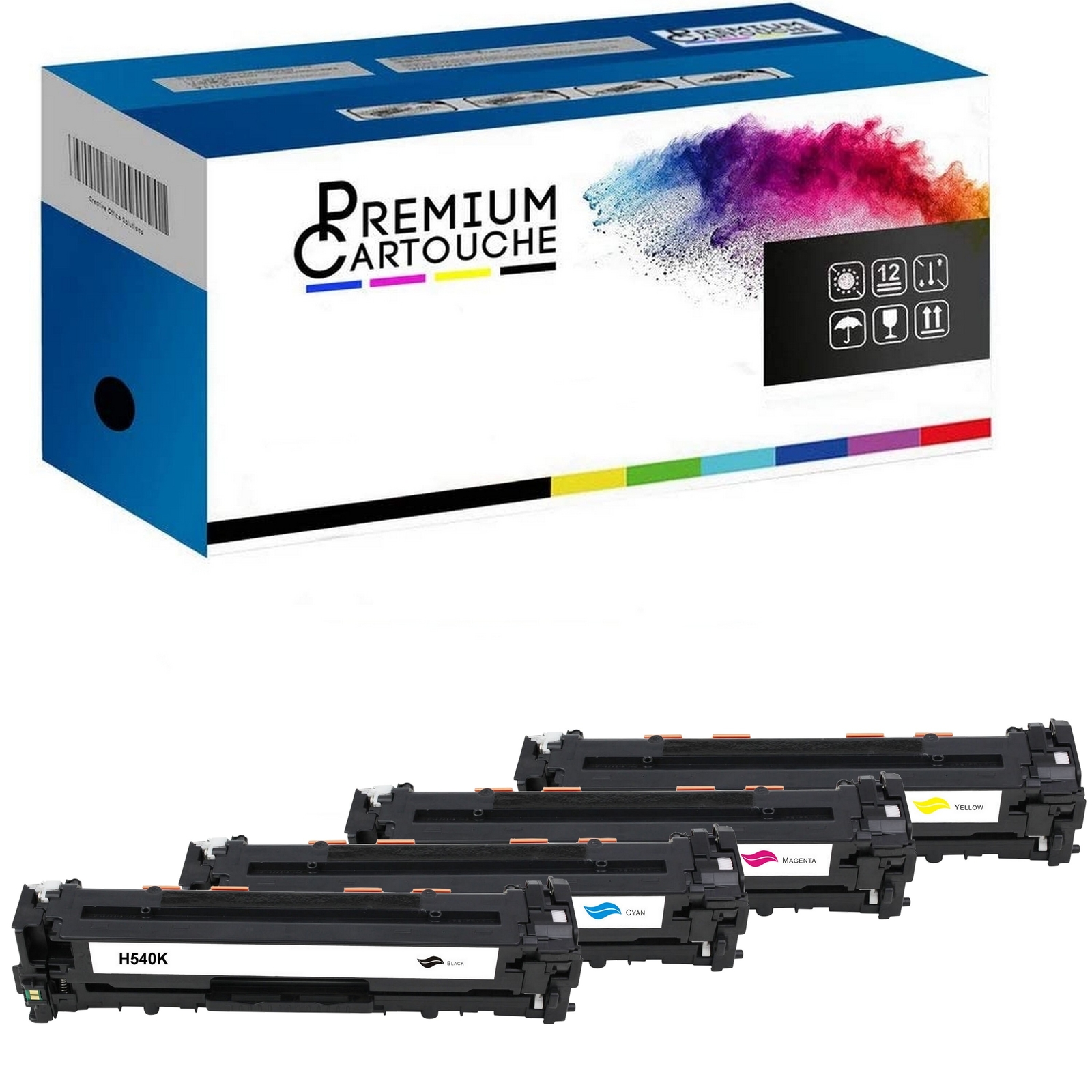 Pack complet toner EP716 CB540 CB541 CB543 multi-couleurs imprimante de bureau