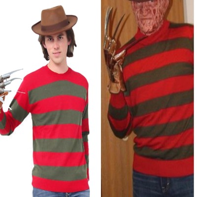 red and green striped sweater dress