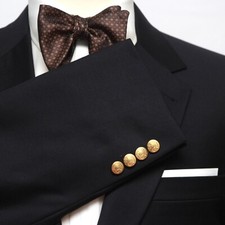 JOS A BANK Blazer Sport Coat Jacket Black Wool 2 Bttn 41R