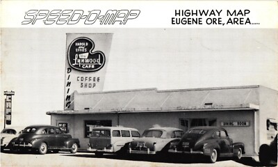 OREGON Eugene New Lynwood Cafe & Speed-O-Map Ephemera Vintage