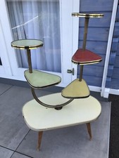 Vintage 50er Jahre Blumenständer Etagen Bunt Resopal Original 