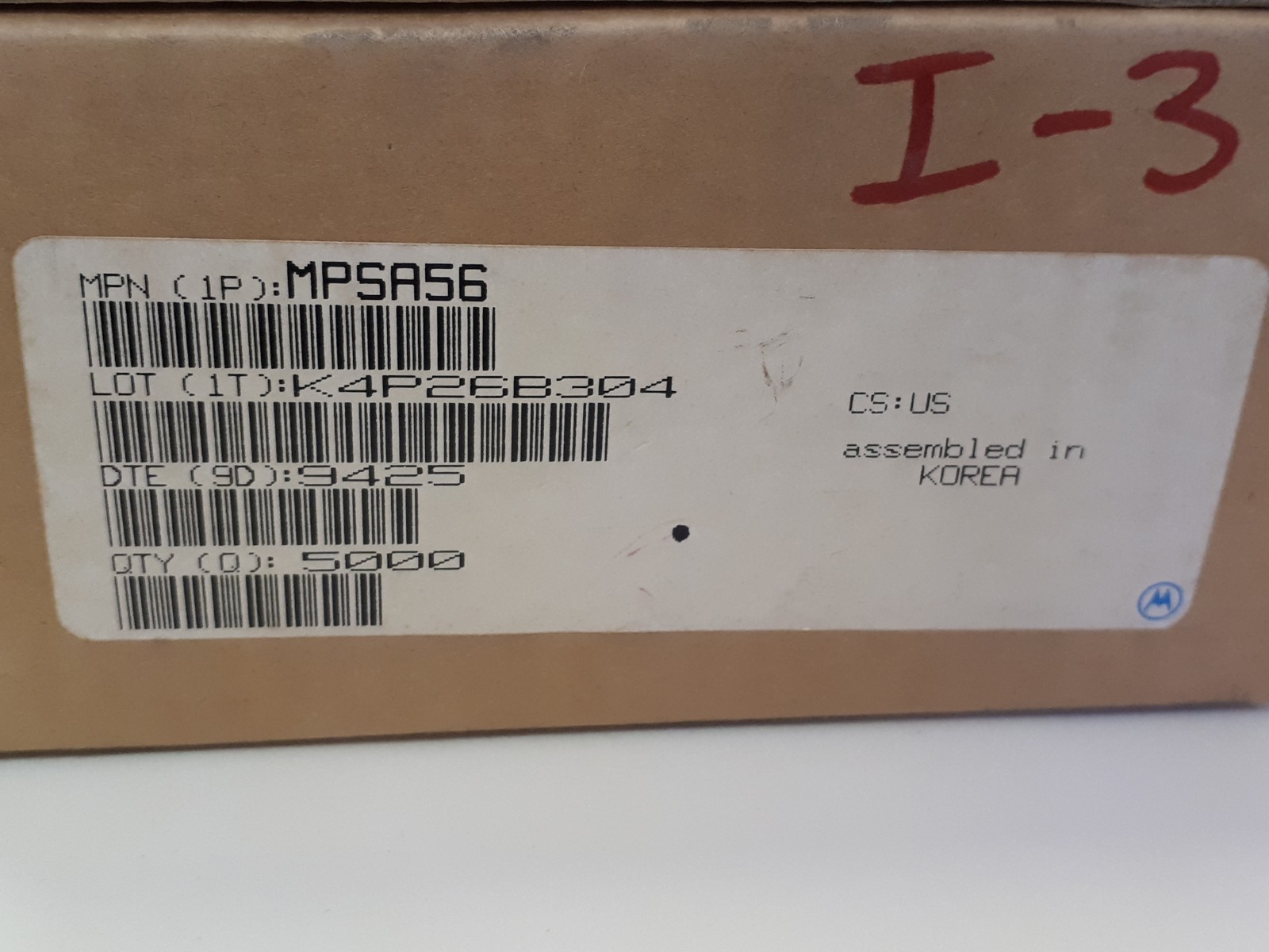 25x Motorola MPSA56 , Small Signal Bipolar Transistor, 0.5A I(C), PNP ...