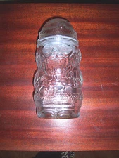 VINTAGE ADORABLE GLASS JOLLY OLD ST. NICK SANTA  APOTHCARY  NUT CANDY JAR
