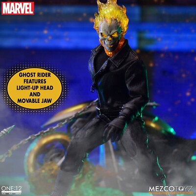 Mezco Toyz One:12 Marvel Ghost Rider And Hell Cycle 1/12 Mezco Toyz One:12 Marvel Ghost Rider And Hell Cycle 1/12