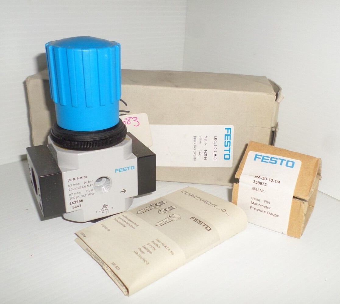 ⭐NEW IN BOX⭐FESTO LR-1/2-D-7-MIDI 162586 Pressure Regulator 🔴SHIPPED from USA🔵
