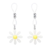 2 Pieces Fake Nipple Rings Stainless Steel Adjustable Clip On Non-Piercing