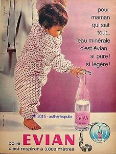 Publicite Evian Eau Minerale For Mom Who Knows Everything Bebe 1962 French Ad Pub Ebay