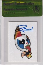 Tarjeta adhesiva álbum AAA 2019 Panini Lucha Libre firmada por Psycho Clown #101 certificado de autenticidad BAS