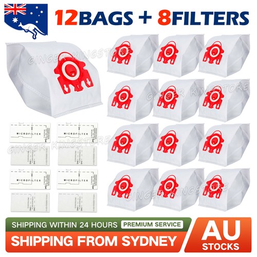12 Vacuum Cleaner Bags For Miele FJM HYCLEAN Compact C1 C2 S4 S6 S291