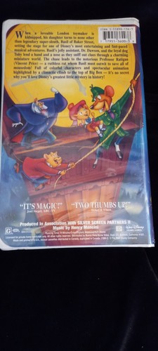 Walt Disney The Great Mouse Detective sealed clamshellClassics VHS New Original - Picture 2 of 3