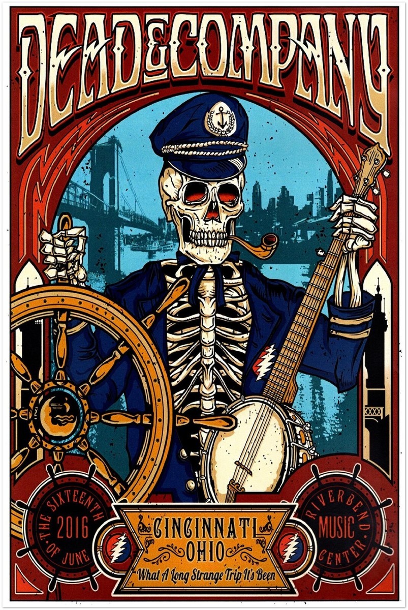 Dead and Company - Cincinnati 2016 Concert Poster - (24 x 36