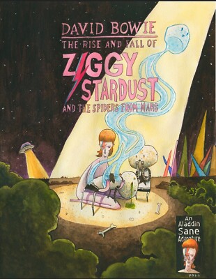 David Bowie - Ziggy Stardust - Pulp Scifi Book Cover - Fine Art Giclee Print