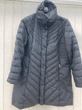 Ladies Black Padded Quilted Coat Size 18