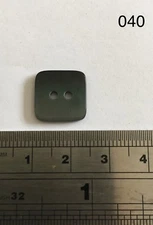 BEAUTIFUL SQUARE BUTTONS Green & Black 13mm SET OF 5