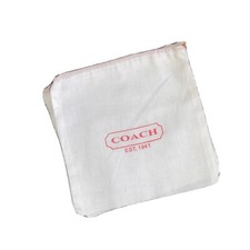 Coach Drawstring White Linen Dust Bag Protective Storage Cover New 8"x7.5"