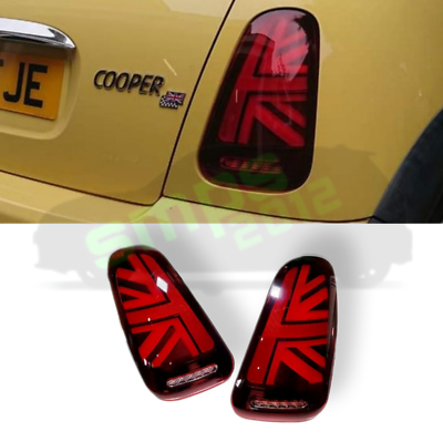 fits Mini R50 R53 LED Union Jack Rear Lights Red Lens Pre LCI 01