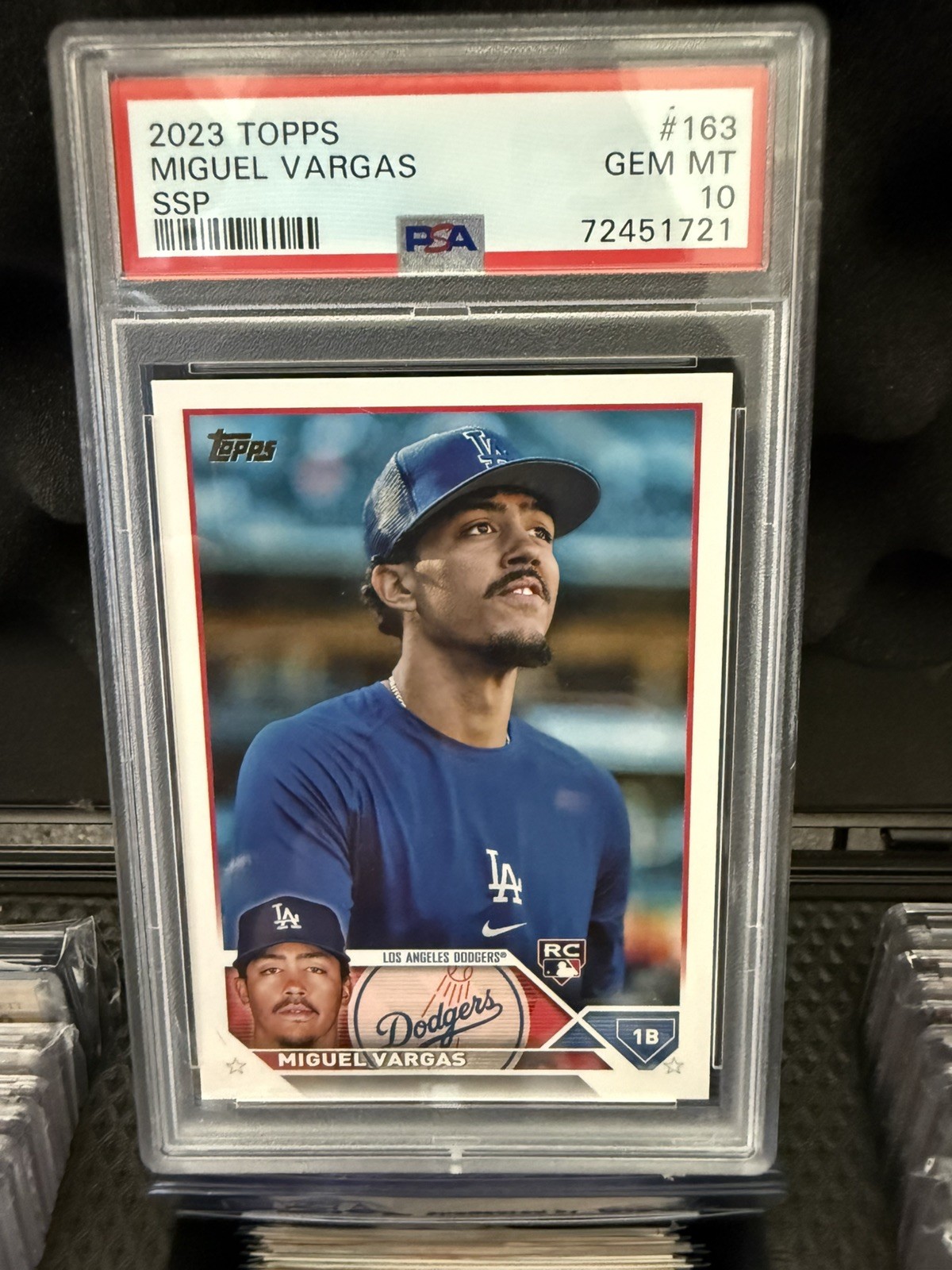 2023 Topps Series 1 Miguel Vargas PSA 10 #163 SSP Golden Mirror RC