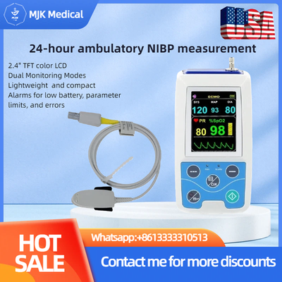 #ad 24 Hour ABPM Holter Monitor with SPO2 Ambulatory NIBP Blood Pressure Recorder $204.00