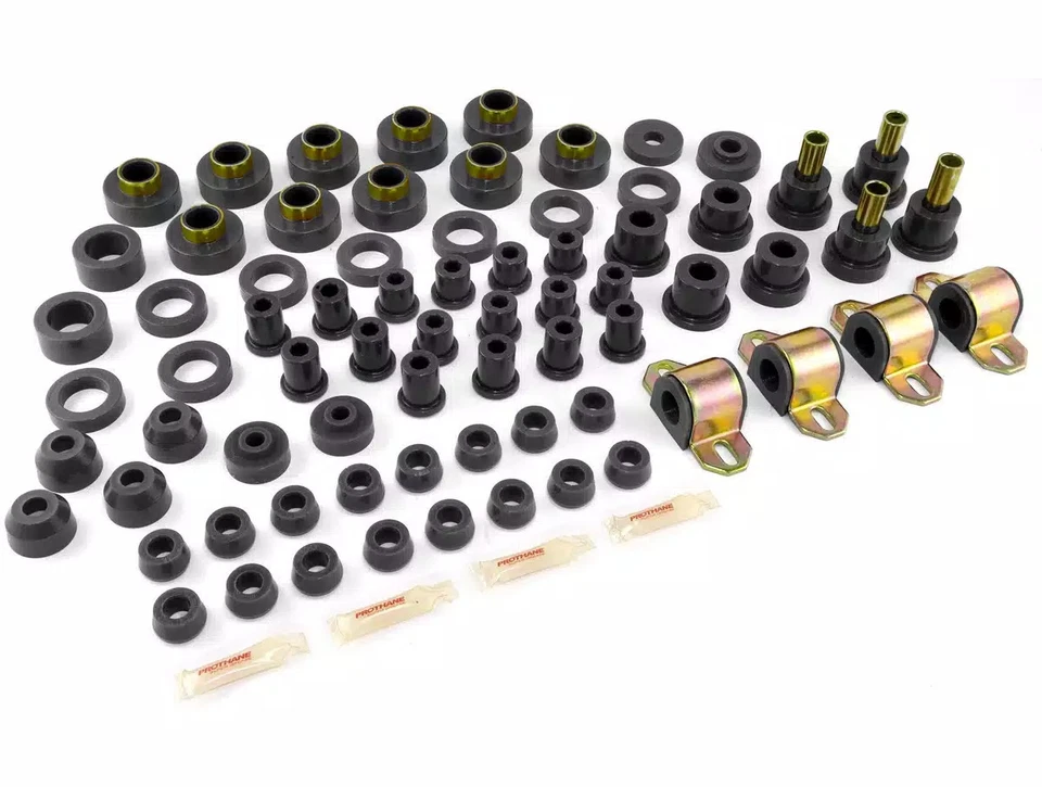 Rugged Ridge Suspension Bushing Kit Polyurethane Black Fits 1955-1975 Jeep CJ Foto 3 de 4