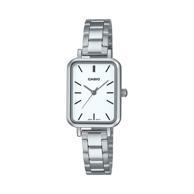 Casio Women s Silver Watch with White Dial - LTP-V009D-7EUDF