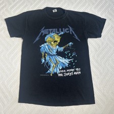 VTG Metallica Shirt Mens Medium Black 1994 Scales Pushead Death Band Pacific