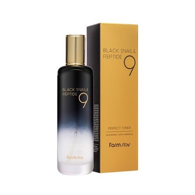 Farmstay Black Snail & Peptide 9 Perfect Toner 120 ml/4,05 fl oz