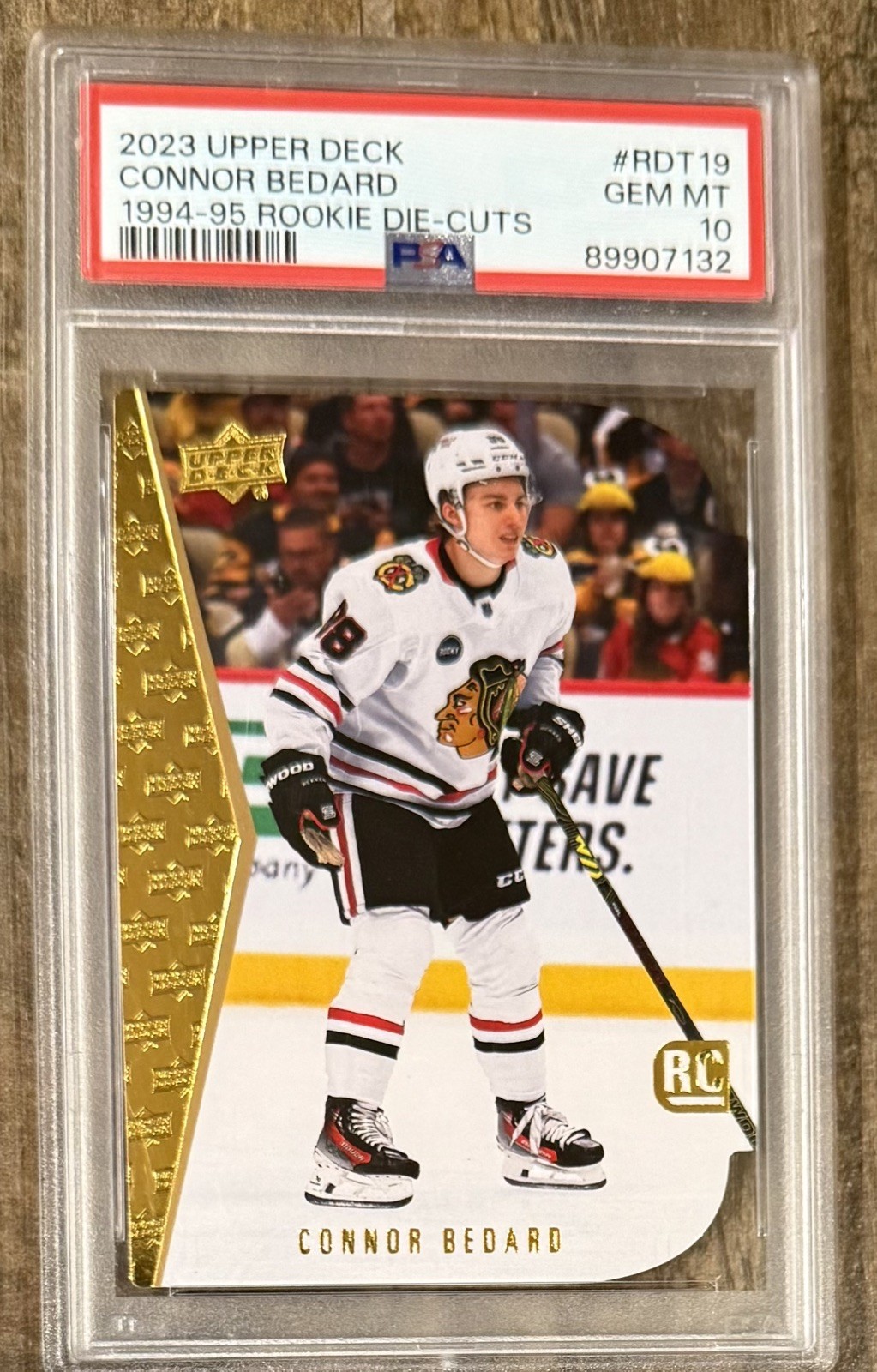 Connor Bedard 2023 Upper Deck RC PSA 10📈GOLD Die-Cuts 1994📈BLACKHAWKS ROOKIE view 1
