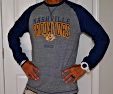 Nashville Predators Long Sleeve Shirt | Official NHL Polyester | Mens Small
