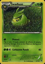 Pokemon TCG Card Swadloon Grass Normal XY - Phantom Forces PHF 6/119