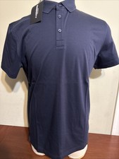 J. LINDEBERG SILOS REGULAR FIT Men  s Golf Polo NAVY LARGE NEW NWT
