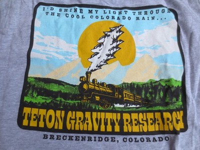 Grateful Dead x Teton Gravity Research T-Shirt Tee Heather Breckenridge Co S TGR