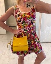 Dolce & Gabbana Floral Cotton Poplin Minidress – Size IT 38 US 2