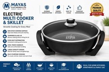 5.2L Electric Frying Pan -Non Stick, Multi-Function Skillet