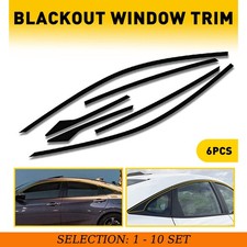 1-10set Glossy Black Premium Chrome Delete Window Sticker For Honda Civic 16-21