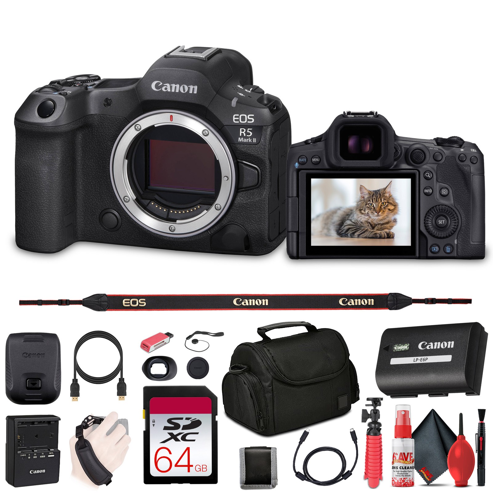 Canon - EOS R5 Mark II Mirrorless Camera, 45MP, Full-Frame Hybrid Camera, 8K