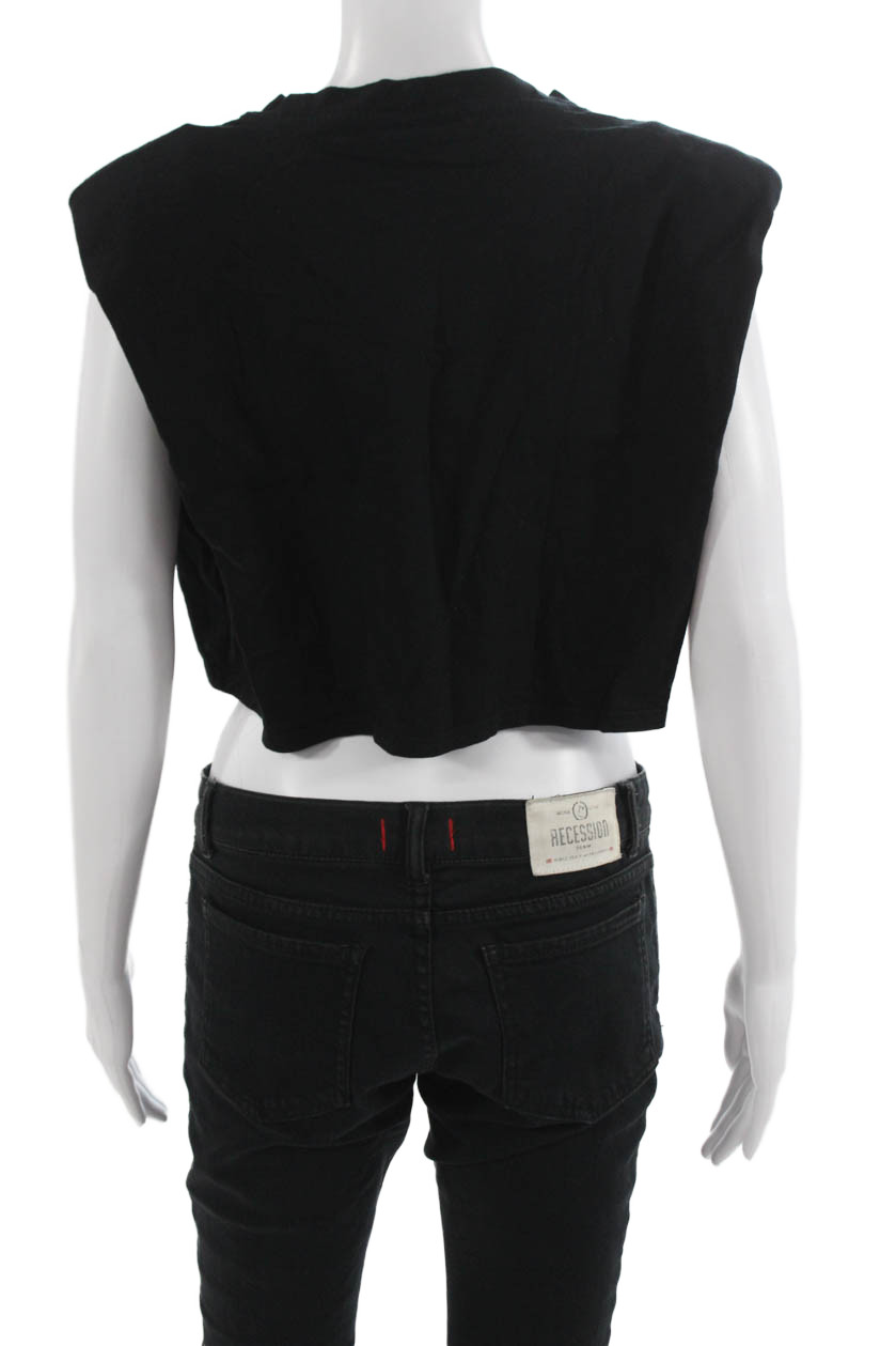 Babaton Women Cropped Basic Black Sleeveless Crew… - image 3