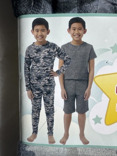 32 Degrees Youth 4-Piece Soft & Cozy Pajama Set for kids Gray Size S 7/8 - Picture 5 of 6