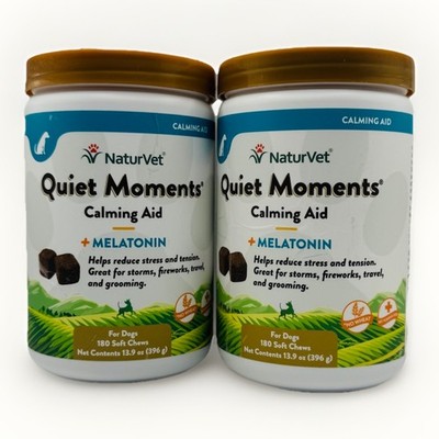 NaturVet Quiet Moments Calming Aid Soft Chew Supplement for Dogs - 180 Count 2x