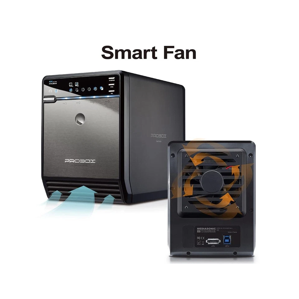 Mediasonic PROBOX 4 Bay DAS 3.5” SATA Hard Drive Enclosure – USB 3.0 - Image 3 of 4