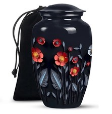 Flowers Large Urns For Human Ashes Adult Female Burial Urn For Human Ashes