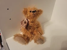 Artist Signed Mohair Bear Glass Eyes Fully jointed Vtg Mica Michelle READ 